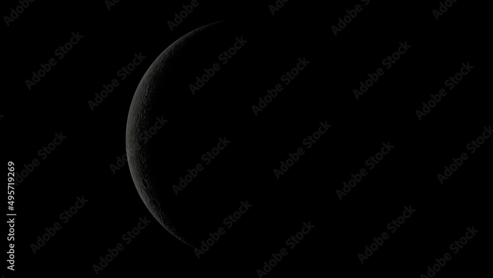 Moon surface rotation with a lot of crater Moon surface rotation with a lot of crater