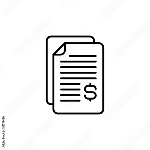 Financial Report icon in vector. logotype