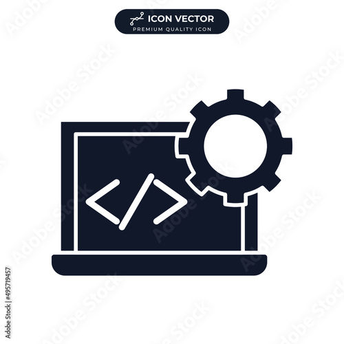 Development icon symbol template for graphic and web design collection logo vector illustration