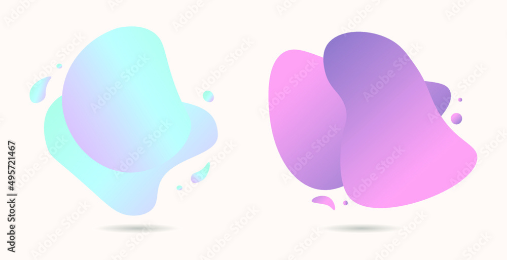 Graphic abstract elements. Set of abstract dynamic elements. For presentation, banner. Vector