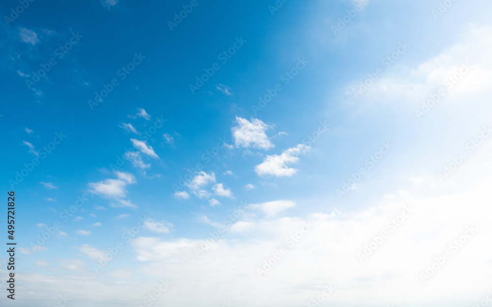 Blue sky with white clouds background