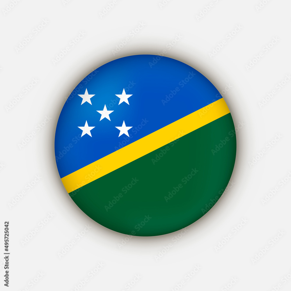 Country Solomon Islands. Solomon Islands flag. Vector illustration. Country Solomon Islands. Solomon Islands flag. Vector illustration.