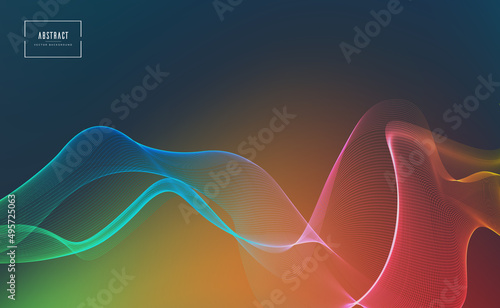 Rainbow concept background. Abstract waves vector illustration for your business artwork
