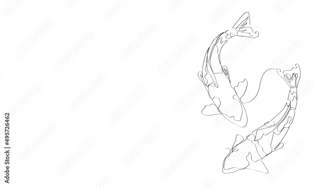Fish Continuous Line Drawing Vector Images (over 1,400)