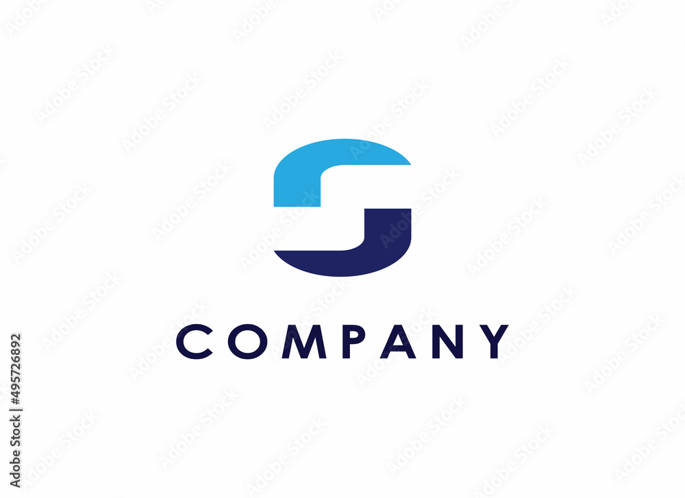 Abstract Initial Letter S Logo. Blue Double Circular Wave isolated on White Background. Usable for Business, Healthcare, Medical and Nature Logos. Flat Vector Logo Design Template Element. Abstract Initial Letter S Logo. Blue Double Circular Wave isolated on White Background. Usable for Business, Healthcare, Medical and Nature Logos. Flat Vector Logo Design Template Element.