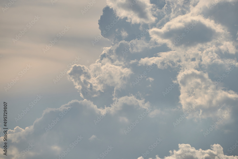 Blue sky full of white clouds, storm day Blue sky full of white clouds, storm day