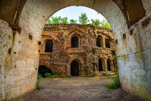 Ruins of Fort outpost Dubno or Tarakaniv Fort in Rivne region  Ukraine.
