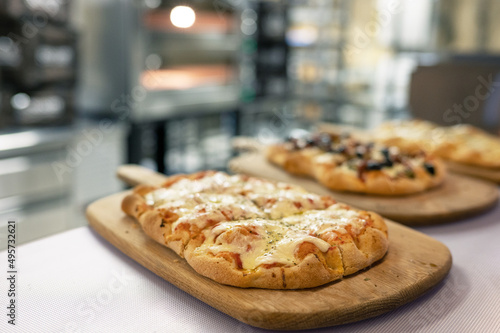Ready Roman Pizza at the pi...