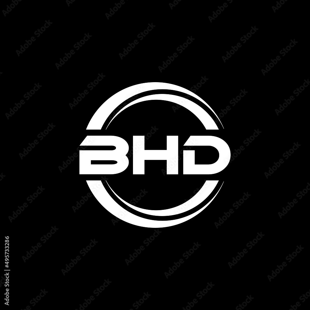 BHD letter logo design with black background in illustrator, vector logo modern alphabet font overlap style. calligraphy designs for logo, Poster, Invitation, etc. BHD letter logo design with black background in illustrator, vector logo modern alphabet font overlap style. calligraphy designs for logo, Poster, Invitation, etc.