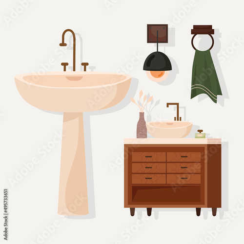 icons bathroom interior