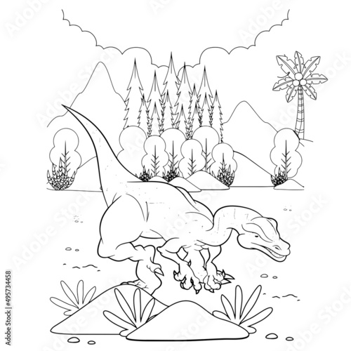 Dinosaur coloring pages for kids