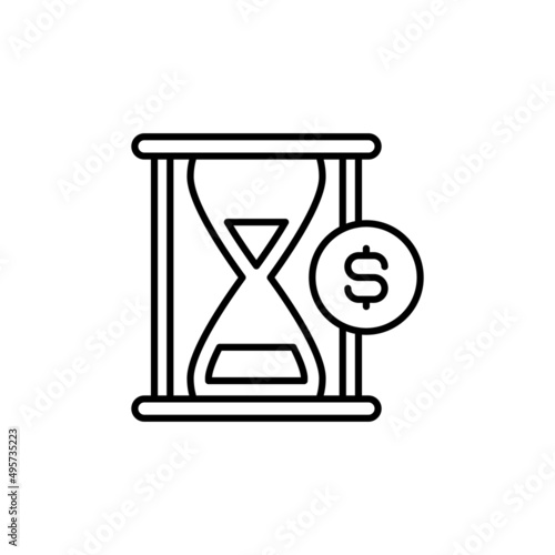 Time Is Money icon in vector. logotype
