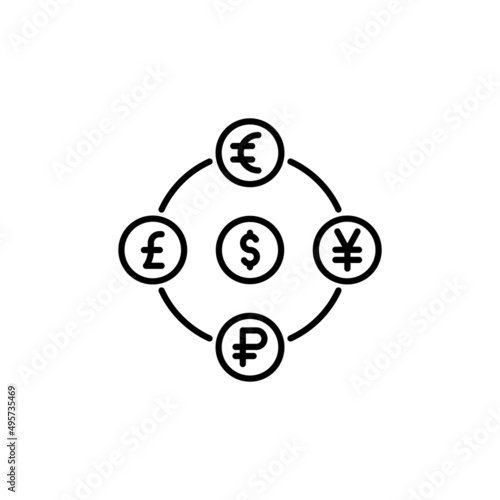 Money Exchange icon in vector. logotype