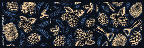 Bundle of color vector beer backgrounds