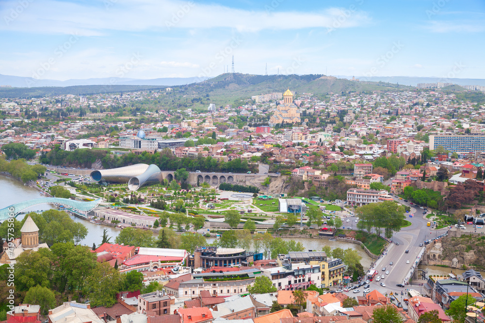 Aerial photo of Tbilisi, Georgia