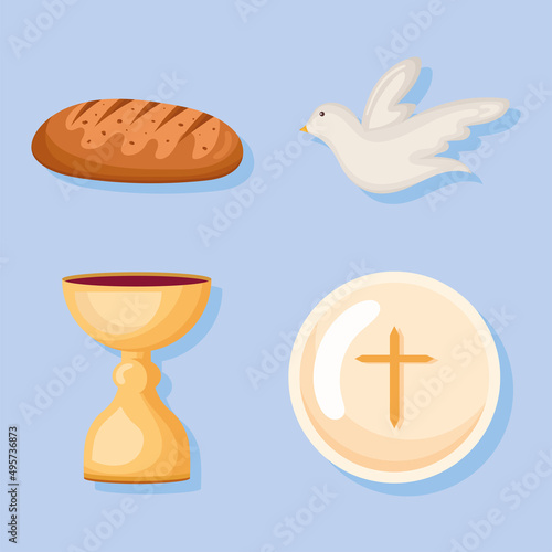 four first communion icons