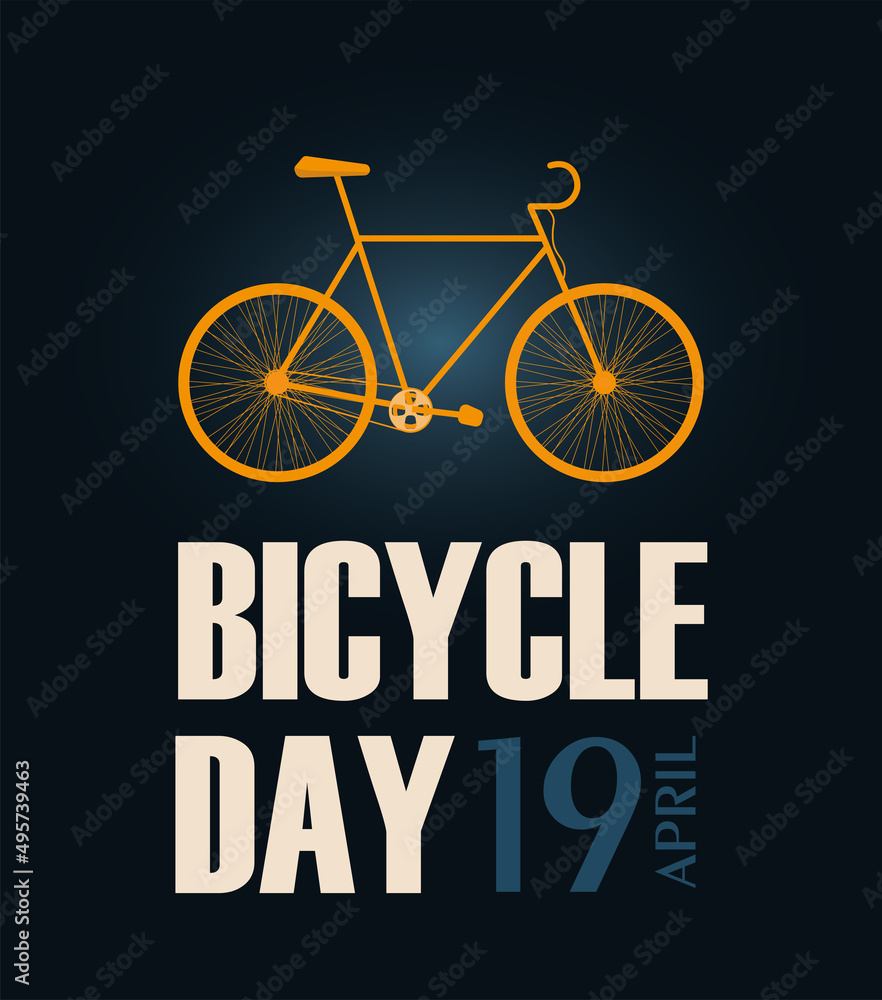 World Bicycle Day vector. Vector bicycle icon World Bicycle Day vector. Vector bicycle icon