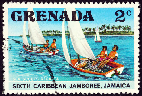 Postage stamp Grenada 1977 boy scout regatta