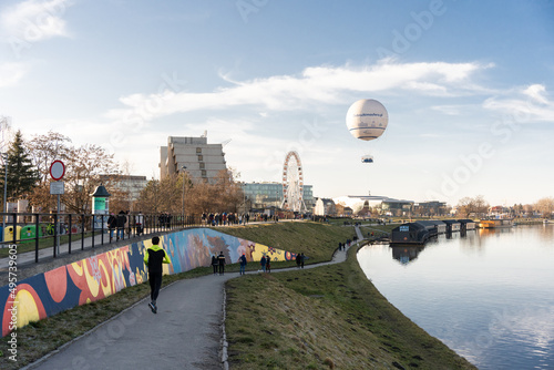 Vistula boulevards near Ludwinów district, Krakow