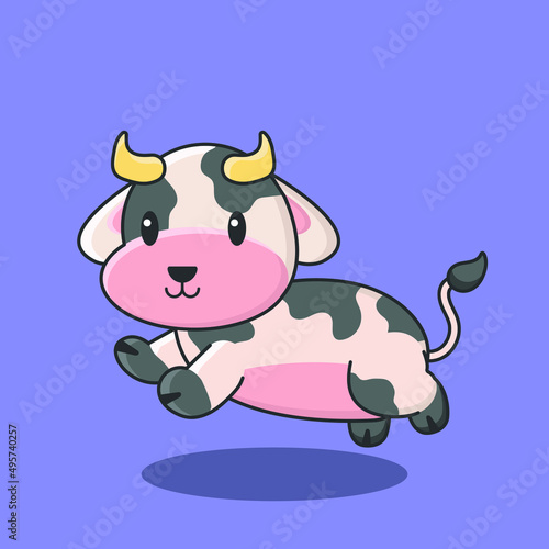 cow moo pet farm background character farm face breed color industry natural milk cartoon comic art