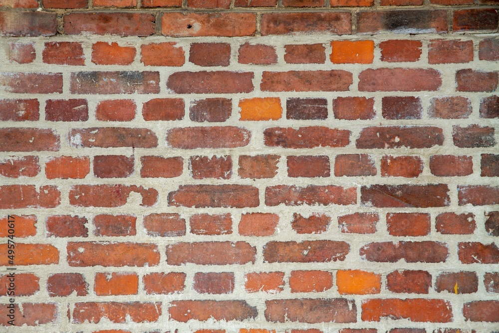 Fototapeta premium wall background urban red stone backdrop wallpaper material antique cement structure brown architecture texture