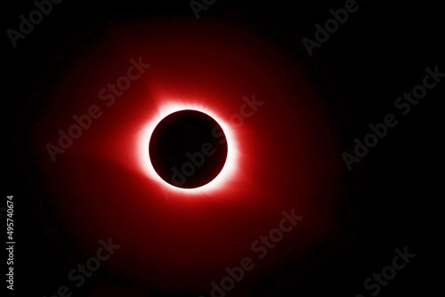 Solar eclipse on a dark background. Elements of this image furnished by NASA