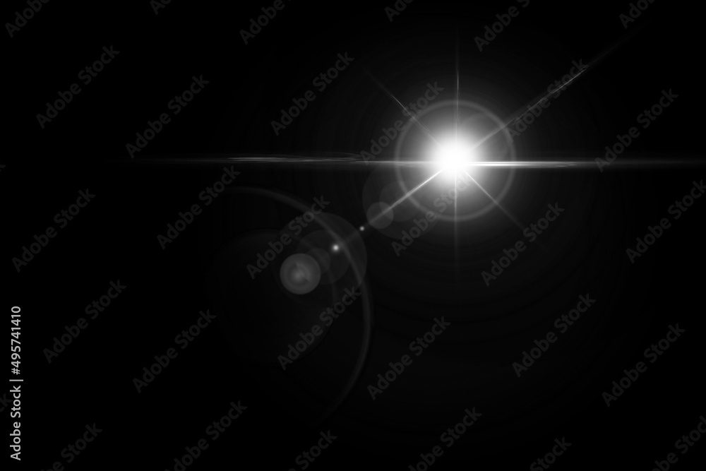 lens flares for photography and anamorphic lens flare Stock