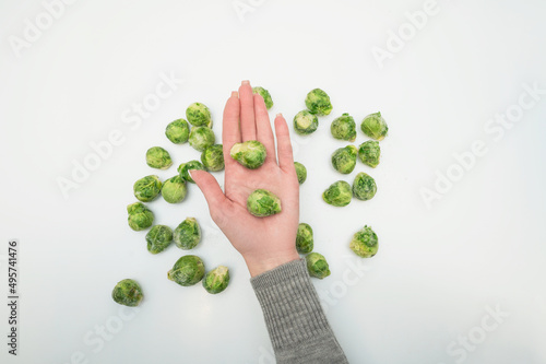 Brussels sprouts with femal...