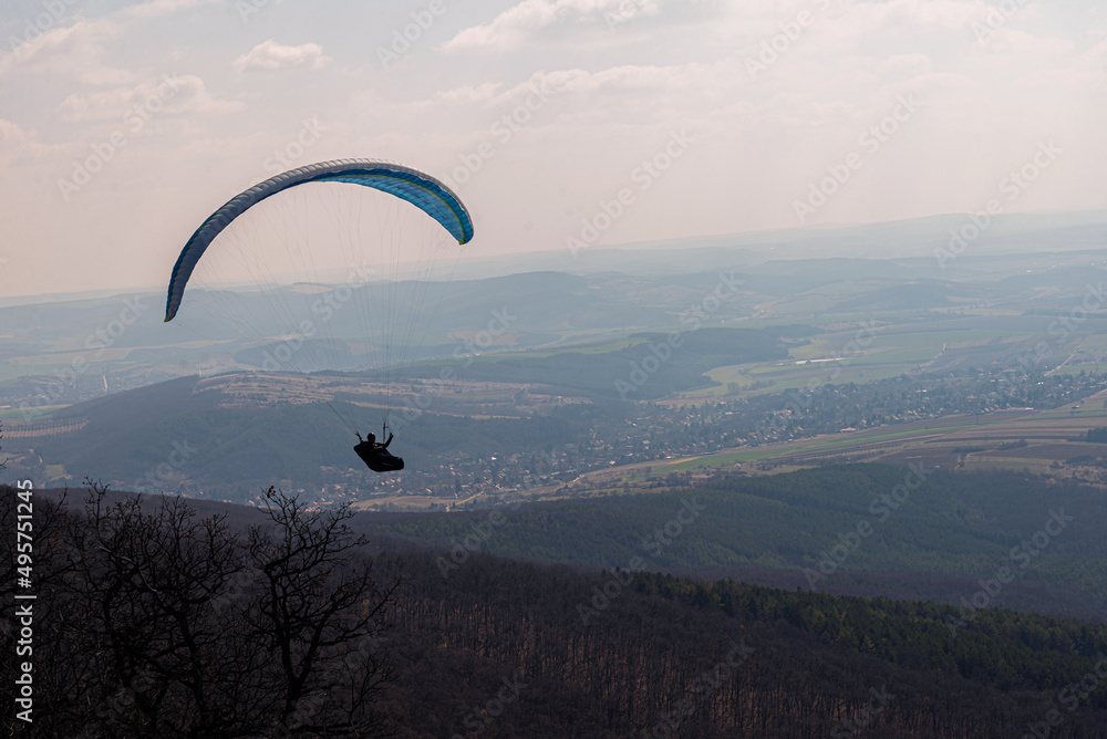 paragliding outdoor on-mountain in nature paragliding outdoor on-mountain in nature
