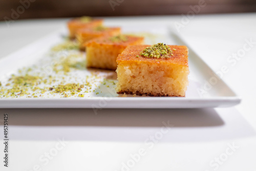 Arabic traditional dessert - a tray with a variety of sweets - creative delicious middle eastern pies - Arabic Cuisine