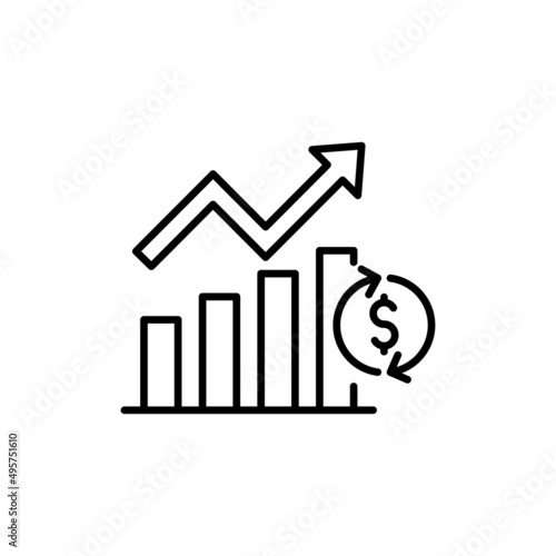 Return On Investment icon in vector. logotype photo