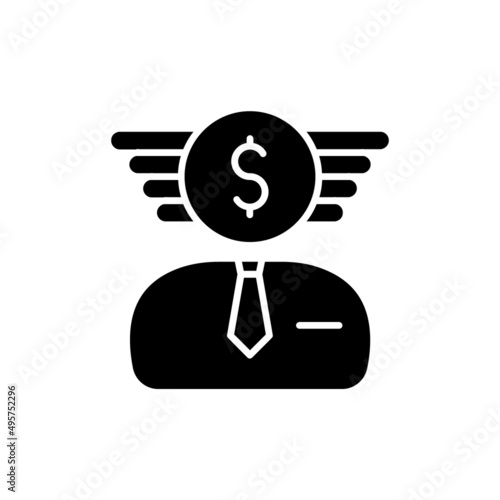 Chasing Money icon in vector. logotype