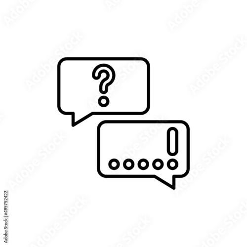 Question And Answer icon in vector. logotype
