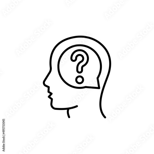 Doubt icon in vector. logotype