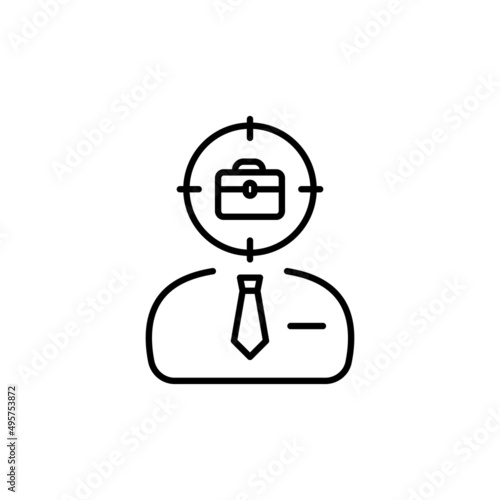 Career Target icon in vector. logotype