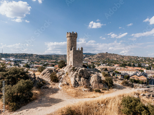 Beautiful view of the Watchtower of Torrelodones in Spain photo