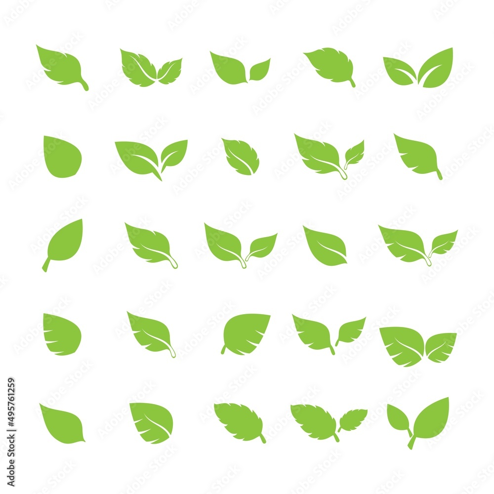 unique green leaf symbol logo vector complete collection bundle unique green leaf symbol logo vector complete collection bundle