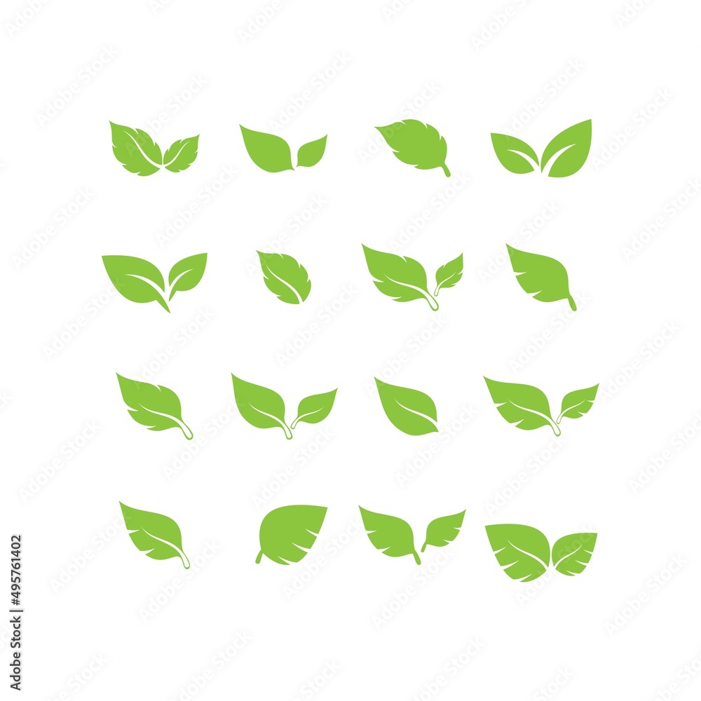 unique green leaf symbol logo vector complete collection bundle unique green leaf symbol logo vector complete collection bundle