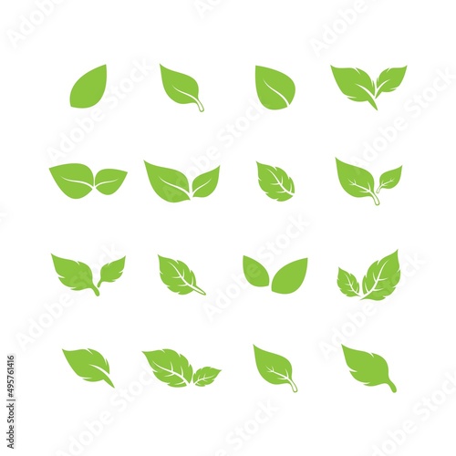 Wallpaper Mural unique green leaf symbol logo vector complete collection bundle Torontodigital.ca