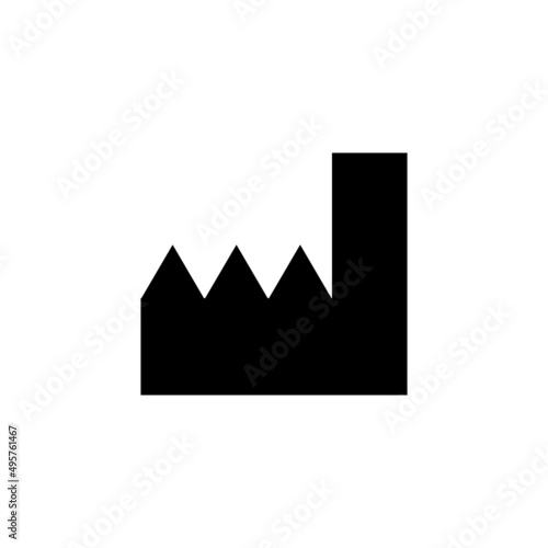 Factory icon. industry and manufacturing symbol.
