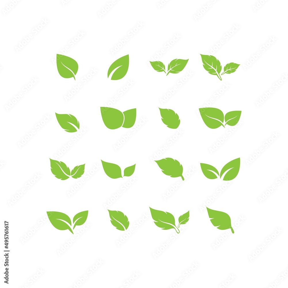 unique green leaf symbol logo vector complete collection bundle unique green leaf symbol logo vector complete collection bundle