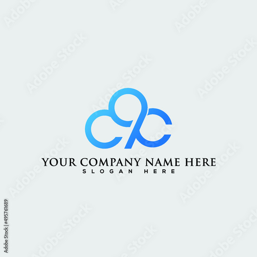 logo for company Creative Initials Cloud Monogram Geometric Modern Logo Letter ( c 9 c )