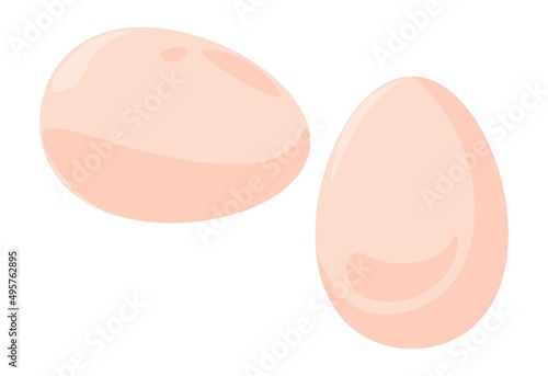 Eggs natural and organic farm product, vector