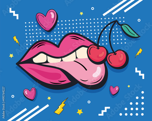 mouth anb cherries patches