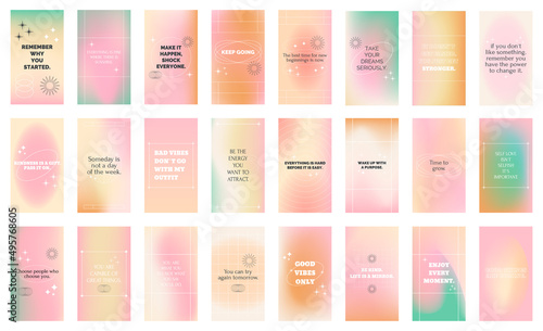 Set of Editable minimal highlight banner template with abstract quotes. Hand drawn templates. Backdrop for social media post