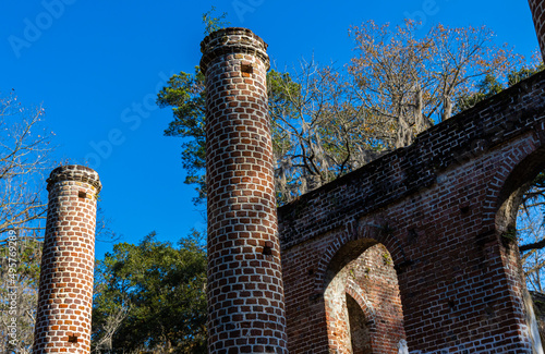 The Old Sheldon Church Ruins, Beaufort County, South Carolina, USA photo