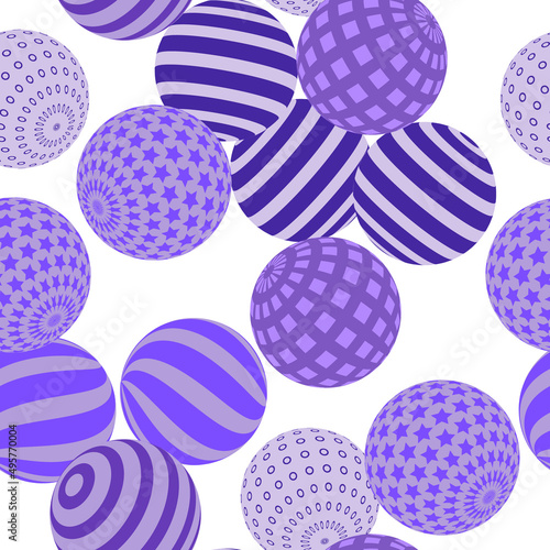 Retro 3d illustration of abstract balls, great design for any purpose. Modern poster for cover design. © niko180180