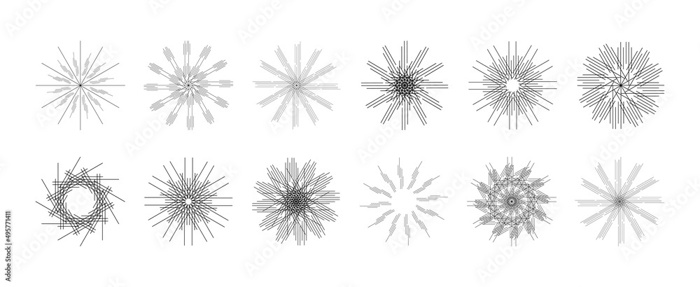 Sunburst set. Big collection sunburst best quality. Web banner. Vector Illustration. Sunburst set. Big collection sunburst best quality. Web banner. Vector Illustration.