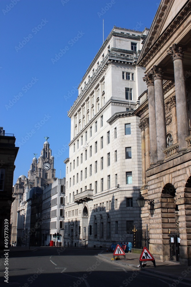 Water Street, Liverpool, towards the Royal Liver Building.
