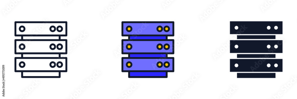 Database, Server icon symbol template for graphic and web design collection logo vector illustration Database, Server icon symbol template for graphic and web design collection logo vector illustration